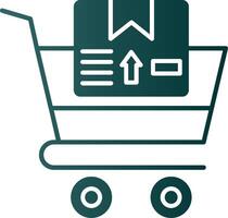 Shopping Cart Glyph Gradient Icon vector