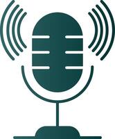 Microphone Glyph Gradient Icon vector
