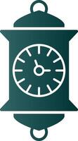 Clock Glyph Gradient Icon vector