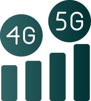 High Speed Glyph Gradient Icon vector