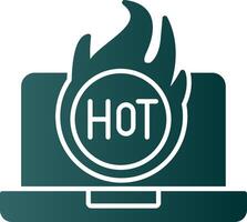 Hot Glyph Gradient Icon vector