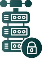 Server Glyph Gradient Icon vector