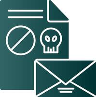 Spam Glyph Gradient Icon vector