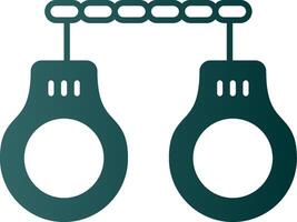 Handcuffs Glyph Gradient Icon vector