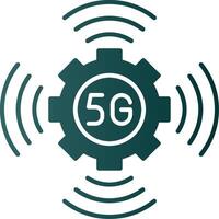 5G Glyph Gradient Icon vector