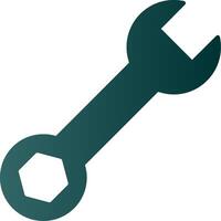 Spanner Glyph Gradient Icon vector