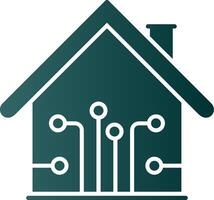 Smart Home Glyph Gradient Icon vector