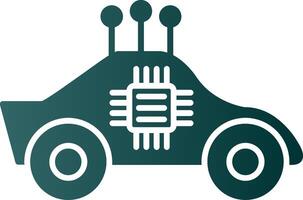 Autonomous Car Glyph Gradient Icon vector