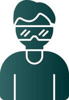 Virtual Glasses Glyph Gradient Icon vector