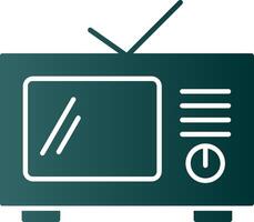 Television Glyph Gradient Icon vector