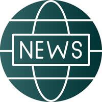 News Report Glyph Gradient Icon vector