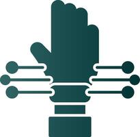 Glove Glyph Gradient Icon vector