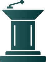 Podium Glyph Gradient Icon vector