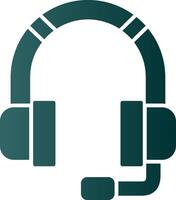 Headphone Glyph Gradient Icon vector