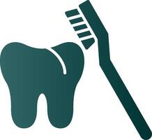 Toothbrush Glyph Gradient Icon vector