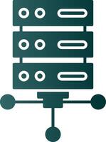 Server Glyph Gradient Icon vector