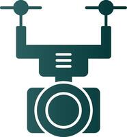 Camera Drone Glyph Gradient Icon vector