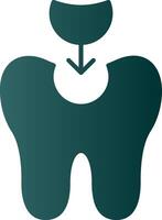 Tooth Filling Glyph Gradient Icon vector