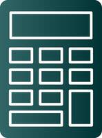 Calculator Glyph Gradient Icon vector