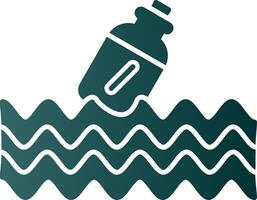 Message In A Bottle Glyph Gradient Icon vector
