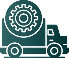 Truck Repair Glyph Gradient Icon vector