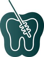 Root Canal Glyph Gradient Icon vector