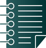 Notes Glyph Gradient Icon vector