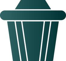 Recycle Bin Glyph Gradient Icon vector