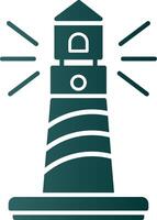 Lighthouse Glyph Gradient Icon vector