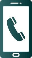 Phone Call Glyph Gradient Icon vector