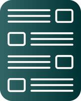 List Glyph Gradient Icon vector