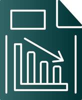 Document Glyph Gradient Icon vector
