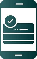 Payment Gateway Glyph Gradient Icon vector