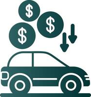 Car Glyph Gradient Icon vector