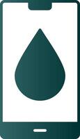 Water Drop Glyph Gradient Icon vector