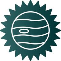 Eclipse Glyph Gradient Icon vector