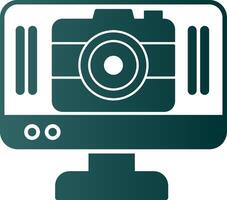 Camera Glyph Gradient Icon vector