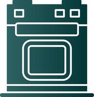 Electric Stove Glyph Gradient Icon vector