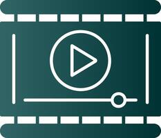 Video Player Glyph Gradient Icon vector