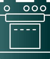 Electric Stove Glyph Gradient Icon vector