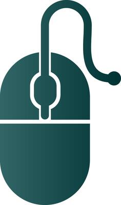Computer Mouse Glyph Gradient Icon