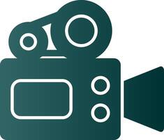 Video Camera Glyph Gradient Icon vector