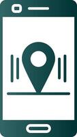 Location Glyph Gradient Icon vector