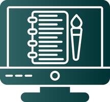 Sketchbook Glyph Gradient Icon vector