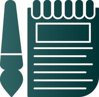 Sketchbook Glyph Gradient Icon vector