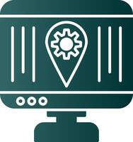 Localization Glyph Gradient Icon vector