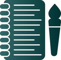 Sketchbook Glyph Gradient Icon vector