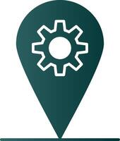 Localization Glyph Gradient Icon vector