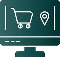 Online Order Glyph Gradient Icon vector