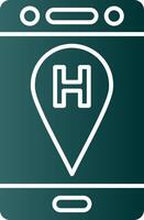 Hospital Glyph Gradient Icon vector